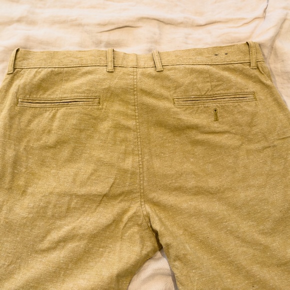 J. Crew Linen Blend Pants Hay colored 770 Straight Stretch W33L32 - Picture 4 of 5